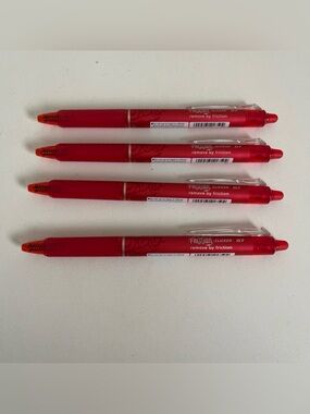 Pilot Frixion Clicker 07 Ink Pen Red Ink 4 Pens New